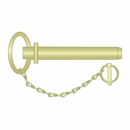 Heritage Hitch Pin Round Handle, 7/8"x6-1/4", Chain HPL-0875-6250R